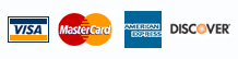 Visa, Mastercard, Amex, Discover